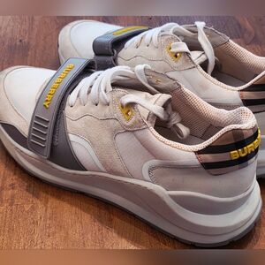Burberry Men's Size 10 White and Gray Sneakers